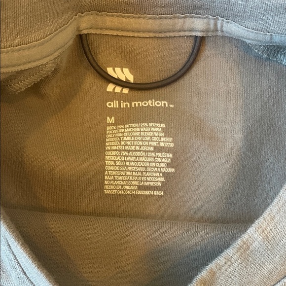 All in Motion Men's Heather Gray Crewneck Sweater - Picture 2 of 3